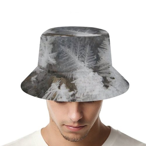 yanfind Adult Fisherman's Hat Winter Frozen Frost Ground Plant Tree Ice Ice Frost Winter Freezing Snow Fishing Fisherman Cap Travel Beach Sun protection