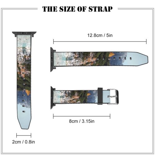 yanfind Watch Strap for Apple Watch Luca Bravo Sorapiss Mountains Dolomites Rocks Trees Italy Compatible with iWatch Series 5 4 3 2 1