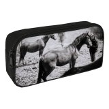 yanfind Pencil Case YHO Images Country Wallpapers Kissing Equestrian Free Natural Horse Winning Pictures Equine Ranch Zipper Pens Pouch Bag for Student Office School