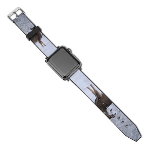 yanfind Watch Strap for Apple Watch Frozen Freezing Deer Frost Wild Frosty Winter Outdoors Reindeer Scenic Moose Virginia Compatible with iWatch Series 5 4 3 2 1