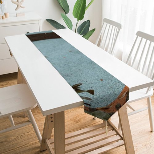 Yanfind Table Runner Funny Curiosity Sit Cute Cat Young Little Eye Portrait Staring Kitten Pet Everyday Dining Wedding Party Holiday Home Decor