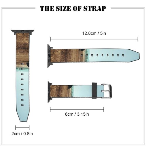 yanfind Watch Strap for Apple Watch Scenery Field  Tree Plant Free Ground Canyon Stock Outdoors Forest Compatible with iWatch Series 5 4 3 2 1