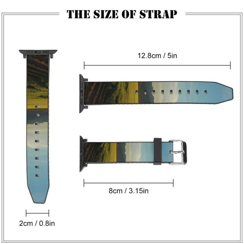 yanfind Watch Strap for Apple Watch Dry Countryside Relaxed Mexico Growing Sonora Highway Pictures Late Grassland Cloud Compatible with iWatch Series 5 4 3 2 1