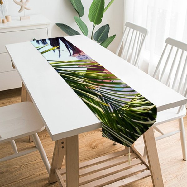 Yanfind Table Runner Palmetto Borassus Elaeis Coronado Courtyard Woody Vegetation Plant Classic Sabal Palm Tree Everyday Dining Wedding Party Holiday Home Decor