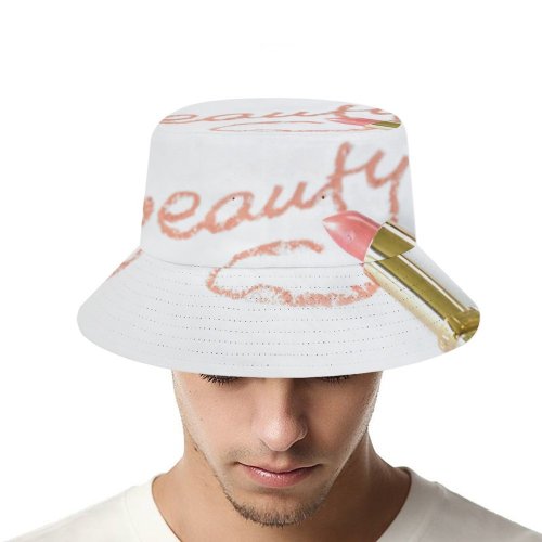 yanfind Adult Fisherman's Hat Elegant Blur Focus Romance Shining Love Fashion Luxury Lipstick Art Glamour Decoration Fishing Fisherman Cap Travel Beach Sun protection