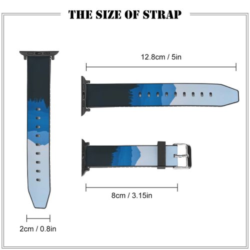 yanfind Watch Strap for Apple Watch Kevin Jantzer Buttes Wilderness  Range Silhouette Forest Landscape Clear Sky Trees Compatible with iWatch Series 5 4 3 2 1