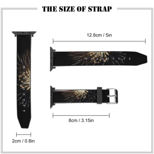 yanfind Watch Strap for Apple Watch Th July Independence Fireworks  Fire Sparks Washington River Darkness Night Midnight Compatible with iWatch Series 5 4 3 2 1