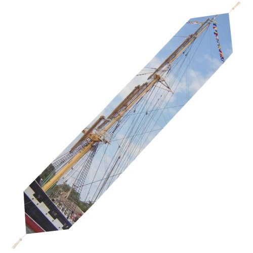 Yanfind Table Runner Tall Watercraft Mast Windjammer Szczecin Kruzenshtern Schooner Sailing Vehicle Ship Ship Tall Everyday Dining Wedding Party Holiday Home Decor