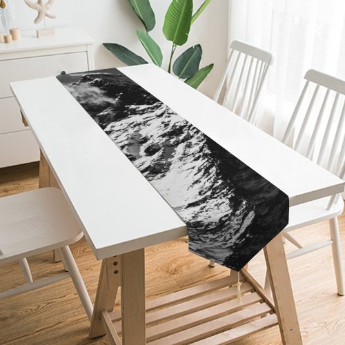 Yanfind Table Runner Landscape Peak Domain Switzerland Rock Pictures Cloud Outdoors Grey Snow Range Everyday Dining Wedding Party Holiday Home Decor