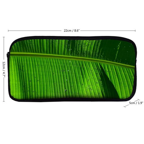 yanfind Pencil Case YHO Ricardo Gomez Angel Banana Leaf Texture Drops Closeup Zipper Pens Pouch Bag for Student Office School