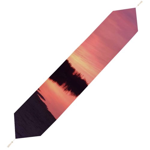 Yanfind Table Runner Backlit Tree Dark Clouds Sunset Landscape Evening Travel Light Beach Sun Sunrise Everyday Dining Wedding Party Holiday Home Decor