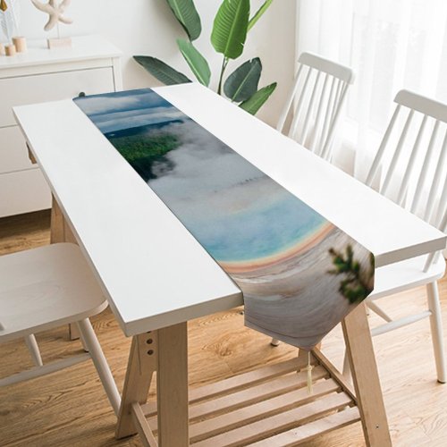 Yanfind Table Runner Eruption National Domain Wilderness Pool Pictures Outdoors Wyoming Stone Prismatic Volcano Everyday Dining Wedding Party Holiday Home Decor