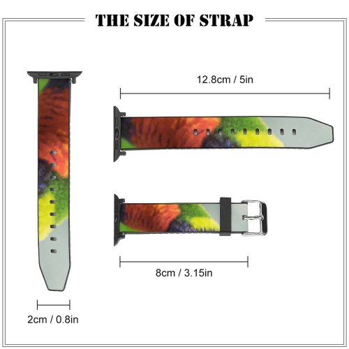 yanfind Watch Strap for Apple Watch William Warby Rainbow Lorikeet Colorful Closeup Bokeh Bird Compatible with iWatch Series 5 4 3 2 1