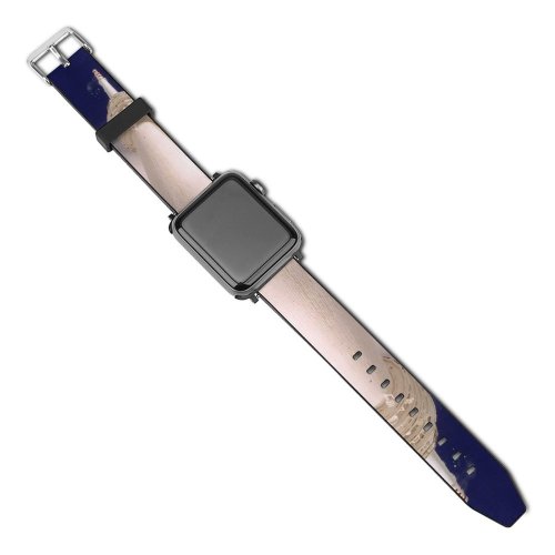 yanfind Watch Strap for Apple Watch Transmitter Winter Forrest   Sky Finial Architecture Cloud Compatible with iWatch Series 5 4 3 2 1