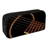 yanfind Pencil Case YHO Melody Sound Bass Wood Flamenco Accessory Acoustic Guitar Rock Play Musical Instrument Zipper Pens Pouch Bag for Student Office School