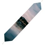 Yanfind Table Runner Boats City Canal Clouds Sunset Evening Pier Travel Bridge Buildings River Transportation Everyday Dining Wedding Party Holiday Home Decor