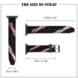 yanfind Watch Strap for Apple Watch Winter Closeup Canes Candy Cane Comp Font Candy Fz Candies Event Christmas Compatible with iWatch Series 5 4 3 2 1