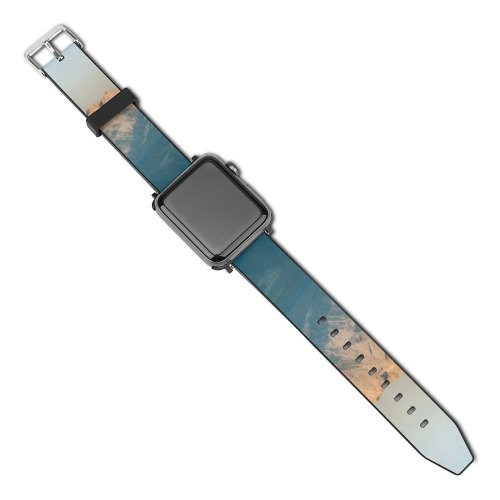 yanfind Watch Strap for Apple Watch Landscape Peak Trail Pictures Italia Outdoors Amatrice Stock Panorama Cima Sunset Compatible with iWatch Series 5 4 3 2 1