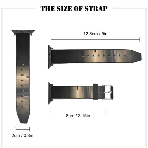 yanfind Watch Strap for Apple Watch Karan Gujar Sunset Dry Trees Silhouette Dusk Lake Compatible with iWatch Series 5 4 3 2 1
