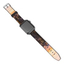yanfind Watch Strap for Apple Watch Chicago Cityscape Skyscrapers Dawn Sunset City Lights Illinois USA Compatible with iWatch Series 5 4 3 2 1