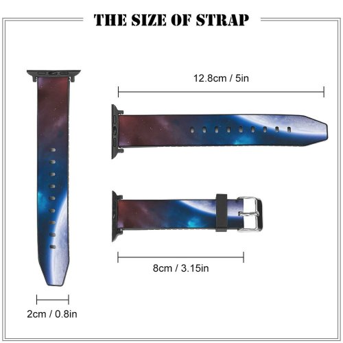 yanfind Watch Strap for Apple Watch Vadim Sadovski Space Purple Planet Cosmos  Galaxy Asteroids Compatible with iWatch Series 5 4 3 2 1