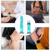 yanfind Watch Strap for Apple Watch Swimm Pool  Aqua Turquoise Light Azure  Sunlight Compatible with iWatch Series 5 4 3 2 1