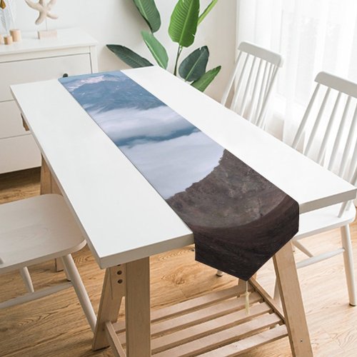 Yanfind Table Runner Landscape Peak Pyrénées High Slope Pictures Cloud Outdoors Snow Summit Pyrenees Everyday Dining Wedding Party Holiday Home Decor