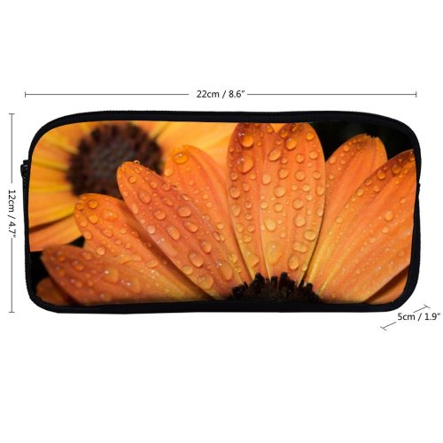 yanfind Pencil Case YHO Skitterphoto Flowers Daisy Macro Drops Dew Petals  Bloom Zipper Pens Pouch Bag for Student Office School