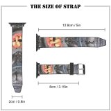 yanfind Watch Strap for Apple Watch Warewolf Fur Face Teeth Scare Nose Halloween Strawberry Eyes Grey Snout Tooth Compatible with iWatch Series 5 4 3 2 1