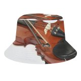 yanfind Adult Fisherman's Hat Violin Family Violone Violin Bowed Musical Tololoche Instrument Classical String Bass Fiddle Fishing Fisherman Cap Travel Beach Sun protection
