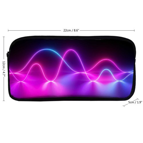 yanfind Pencil Case YHO Abstract Neon Light   Mediapad Zipper Pens Pouch Bag for Student Office School