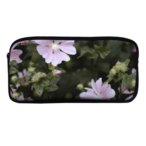 yanfind Pencil Case YHO Rainy Geranium Images Botanical  Plant Garden  Flower Floral Petal Free Zipper Pens Pouch Bag for Student Office School