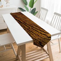 Yanfind Table Runner Tree Trees Bark Trunk Skin Texture Contrast Beautiful Abstract Peace Peaceful Golden Everyday Dining Wedding Party Holiday Home Decor