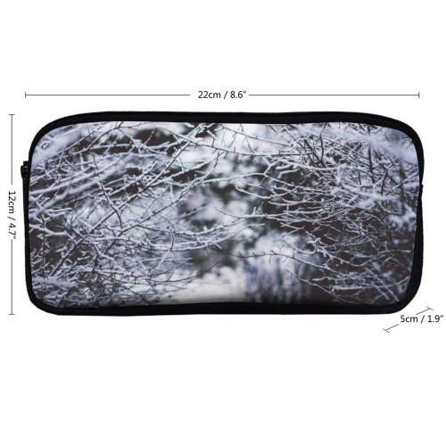 yanfind Pencil Case YHO Images Frost Snow Wallpapers Outdoors Tree Uppsala Cozy Winter Forest Woodland Pictures Zipper Pens Pouch Bag for Student Office School
