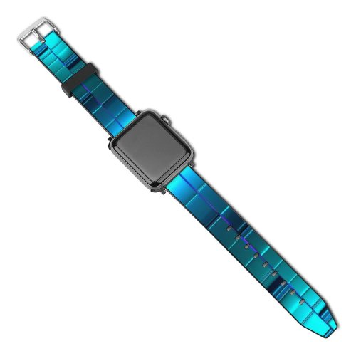 yanfind Watch Strap for Apple Watch Björn Crombach Abstract Texture Shapes Metallic Purple Compatible with iWatch Series 5 4 3 2 1
