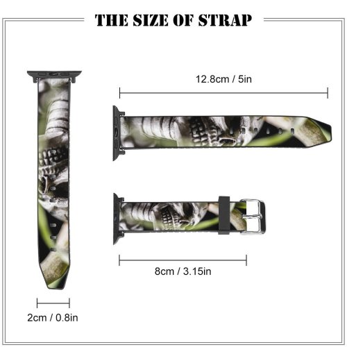 yanfind Watch Strap for Apple Watch Skeleton Skull Plant Free Bee Yoga  Insect Stock Lotus Halloween Compatible with iWatch Series 5 4 3 2 1