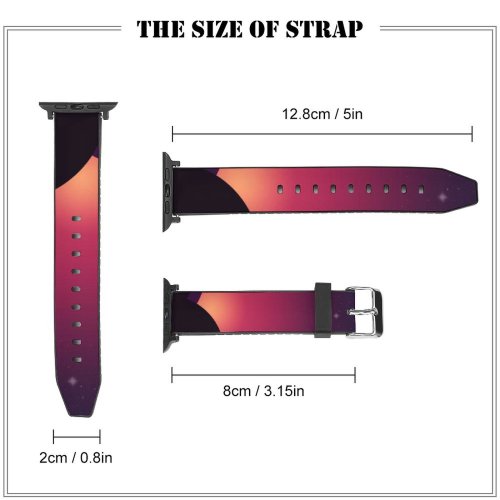 yanfind Watch Strap for Apple Watch Chiara Lily Plane Sunset Starry Sky Sky Compatible with iWatch Series 5 4 3 2 1