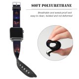yanfind Watch Strap for Apple Watch Neville Black Dark Celebrations Christmas Christmas Decoration Merry Christmas Night Dark Lights Compatible with iWatch Series 5 4 3 2 1