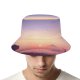 yanfind Adult Fisherman's Hat Coyle Sunrise Landscape Scenery Gradient Bear Deer Early Morning Fishing Fisherman Cap Travel Beach Sun protection