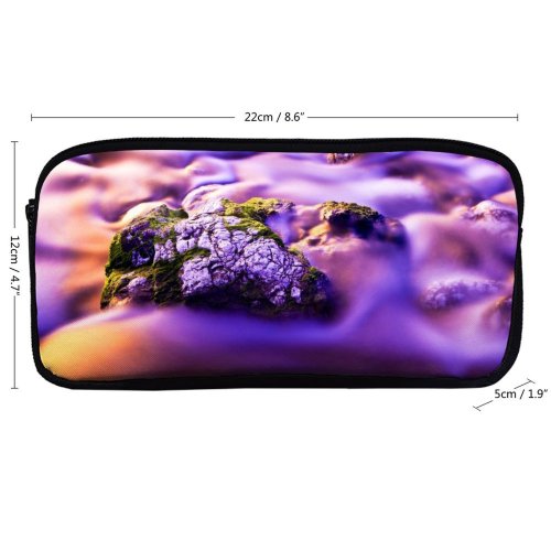 yanfind Pencil Case YHO Romain Guy   Purple Exposure Rock Gradient Beautiful Zipper Pens Pouch Bag for Student Office School