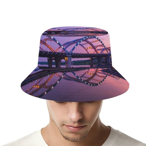 yanfind Adult Fisherman's Hat Quang Anh Ta Dragon Bridge Sunset Dawn Reflection Arch Bridge Hàn River Fishing Fisherman Cap Travel Beach Sun protection