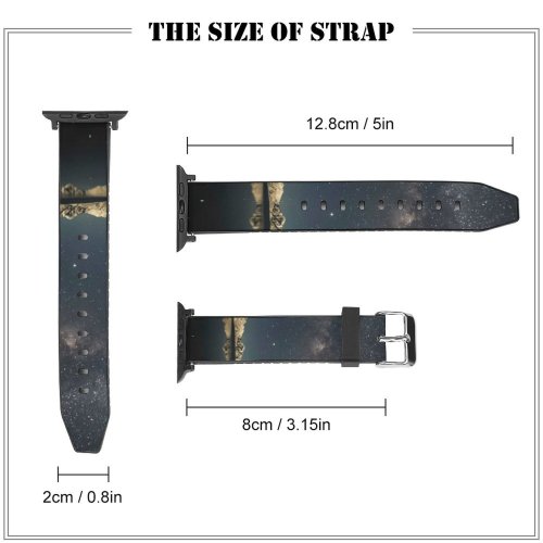 yanfind Watch Strap for Apple Watch Mount Gongga Minya Konka China Milky Way  Mountains  Peak Starry Compatible with iWatch Series 5 4 3 2 1