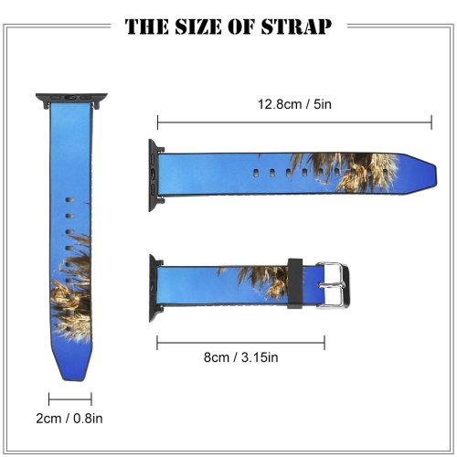 yanfind Watch Strap for Apple Watch Winter Bulrush Family Cloud Sunlight Sky Plant Sky Phragmites Hay Grass Daytime Compatible with iWatch Series 5 4 3 2 1