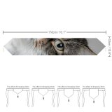 Yanfind Table Runner Young Grey Pet Kitten Portrait Tabby Curiosity Cute Little Staring Eye Whisker Everyday Dining Wedding Party Holiday Home Decor
