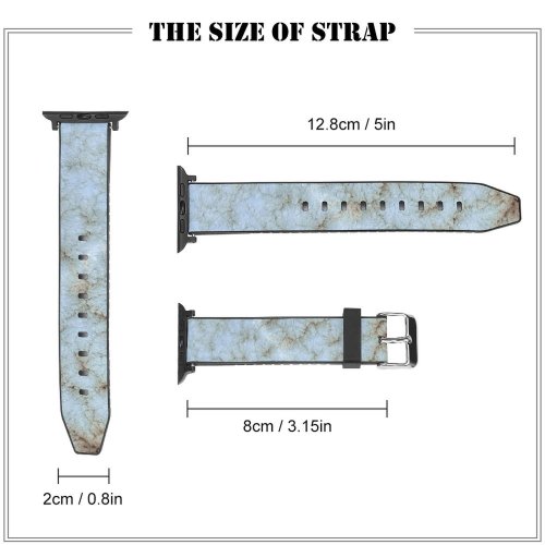 yanfind Watch Strap for Apple Watch Island  Geographical Imagery Creative Satellite Karman  Pictures Compatible with iWatch Series 5 4 3 2 1