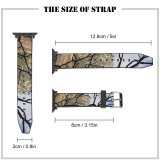 yanfind Watch Strap for Apple Watch Trees Burn Burnt Sky Forest Fire Hill  Cloud Tree Branch Natural Compatible with iWatch Series 5 4 3 2 1