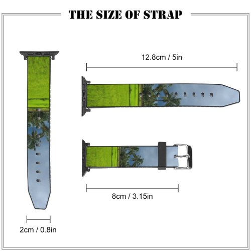 yanfind Watch Strap for Apple Watch Kerala Free Field Grassland Countryside Vegetation Outdoors Paddy India Plant Stock Images Compatible with iWatch Series 5 4 3 2 1
