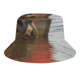 yanfind Adult Fisherman's Hat Vehicle Vessel Port Boats Boat Reflection Harbour Protective Ship Recreation Anchor Watercraft Fishing Fisherman Cap Travel Beach Sun protection