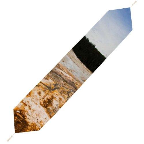 Yanfind Table Runner Eruption Geyser Tree Mountain Domain Wilderness Plant Public Woodland Basin Ice Everyday Dining Wedding Party Holiday Home Decor