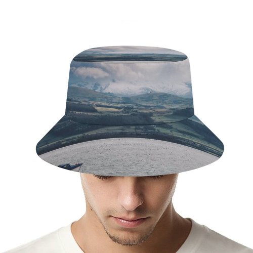 yanfind Adult Fisherman's Hat Snowdonia Caernarfon Wales Sea United Kingdom Snowdon Mountains Fishing Fisherman Cap Travel Beach Sun protection